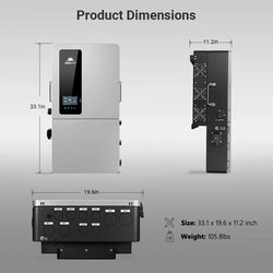 Sungold Power 12KW 48V All-in-one Hybrid Solar inverter | Whole Home Backup (200A)| SGS-12K18MAX