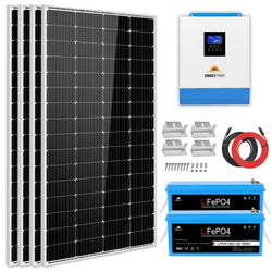 Sungold Power Solar Kit 3000W 24V Inverter 120V output Lithium Battery 800 Watt Solar Panel Solar Kits SunGoldPower