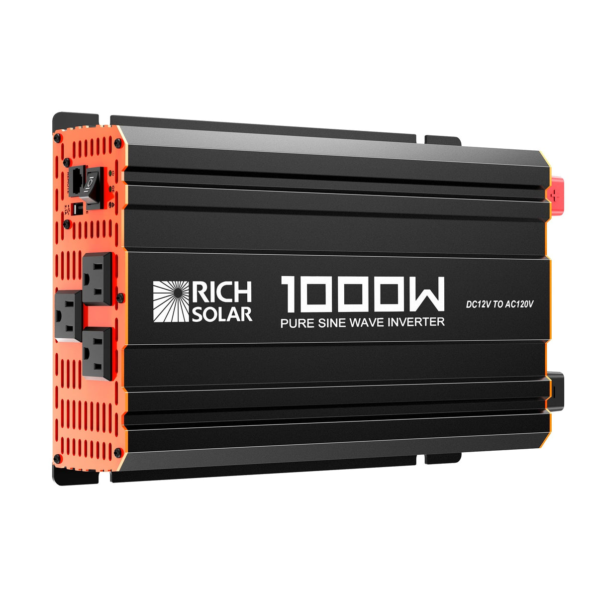 RICH SOLAR NOVA PURE 1K | 1000 Watt (1kW) 12 Volt Industrial Pure Sine Wave Inverter | Powerful 1000W 12V Off-Grid Inverter for RVs, Trailers, Campers, Vans, Trucks, Overlanders, Boats | Top Rated Off-Grid Inverters RICH SOLAR