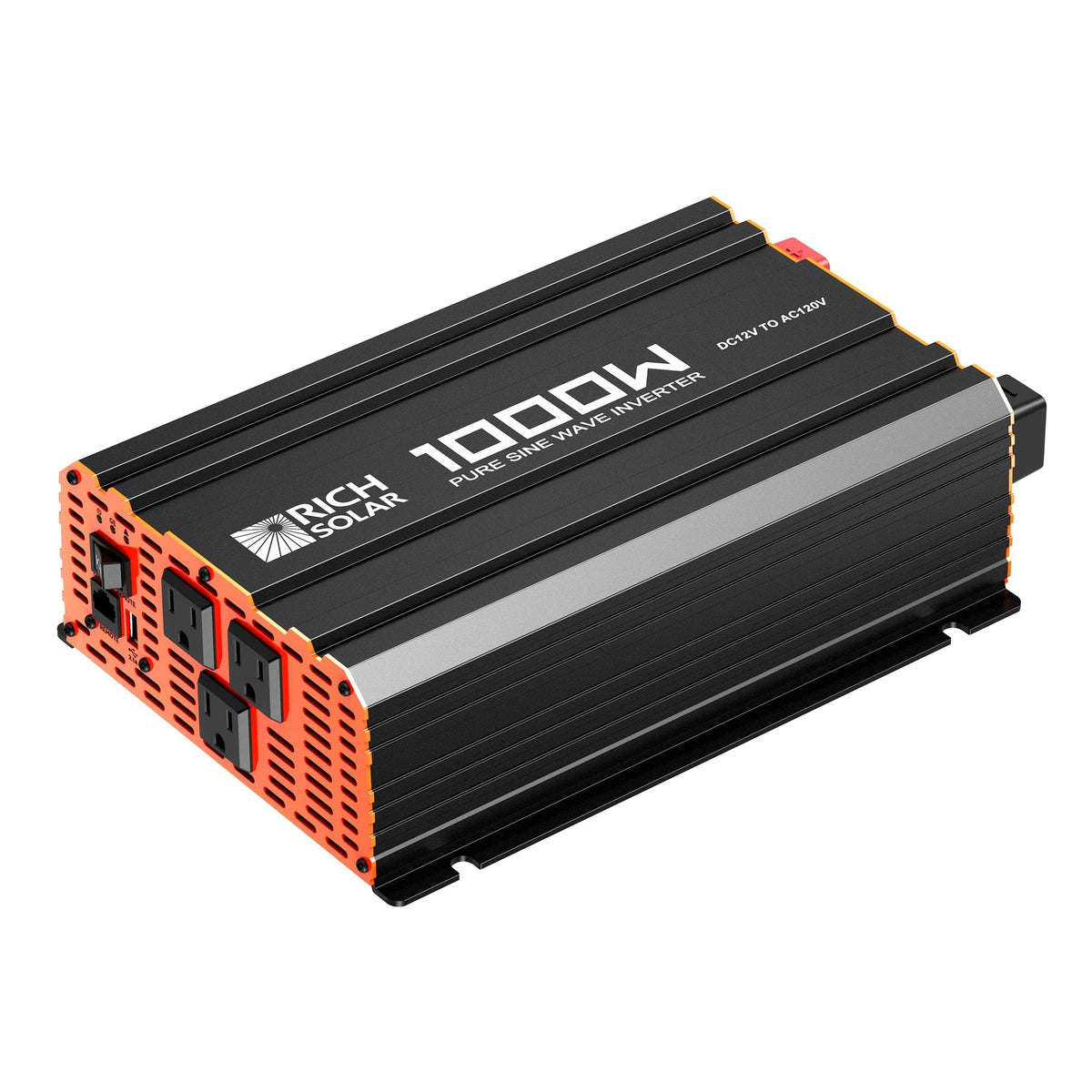 RICH SOLAR NOVA PURE 1K | 1000 Watt (1kW) 12 Volt Industrial Pure Sine Wave Inverter | Powerful 1000W 12V Off-Grid Inverter for RVs, Trailers, Campers, Vans, Trucks, Overlanders, Boats | Top Rated Off-Grid Inverters RICH SOLAR