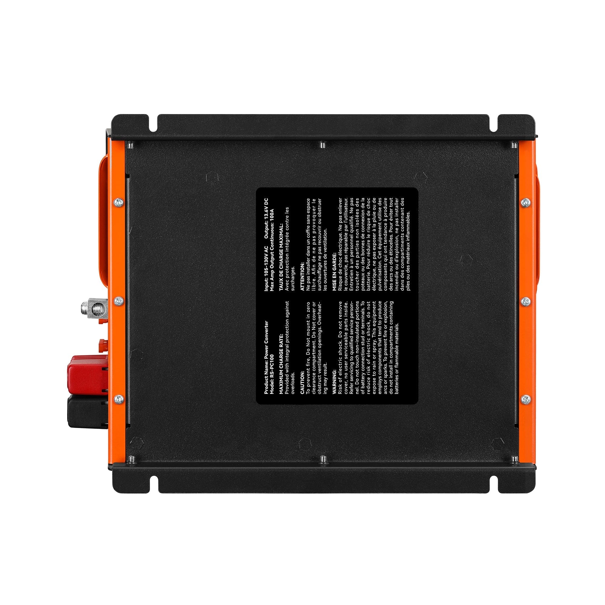 Rich Solar - 100 Amp Power Converter | 100A 120V Battery Charger | Ove