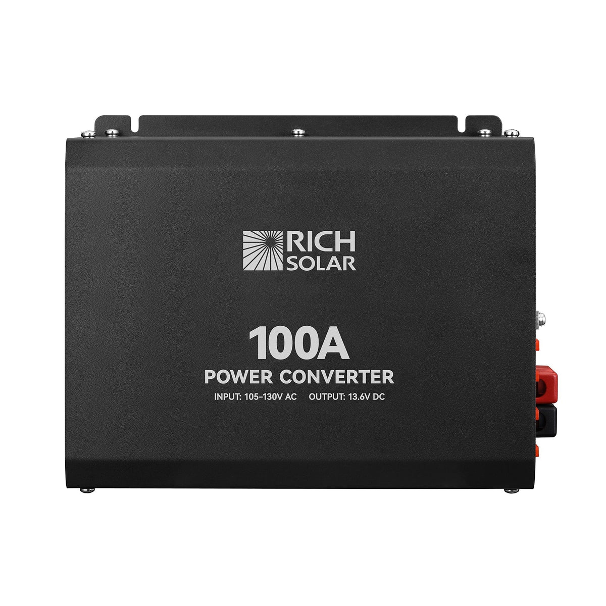 RICH SOLAR 100 Amp Power Converter | 100A 120V Battery Charger | Overload, Overheat, Reverse Polarity Protection | Plug and Play Power Inverters RICH SOLAR