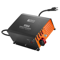 RICH SOLAR 100 Amp Power Converter | 100A 120V Battery Charger | Overload, Overheat, Reverse Polarity Protection | Plug and Play Power Inverters RICH SOLAR
