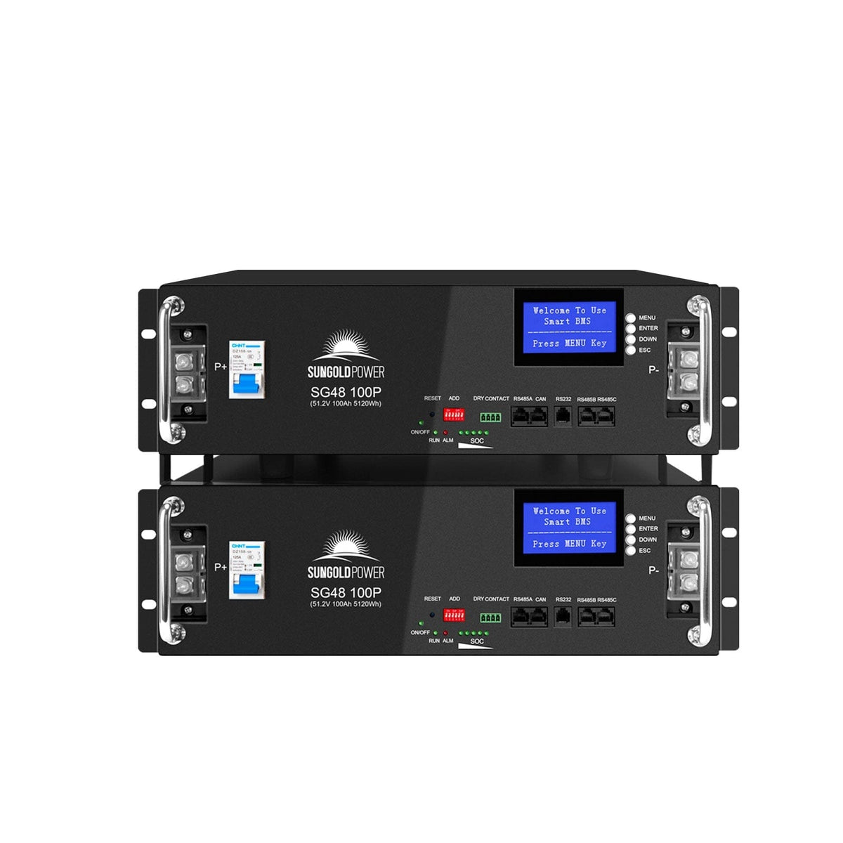 Sungold Power | 2 X 48V 100Ah Server Rack LiFePO4 Lithium Battery | SG48100P Server Rack Batteries SunGoldPower
