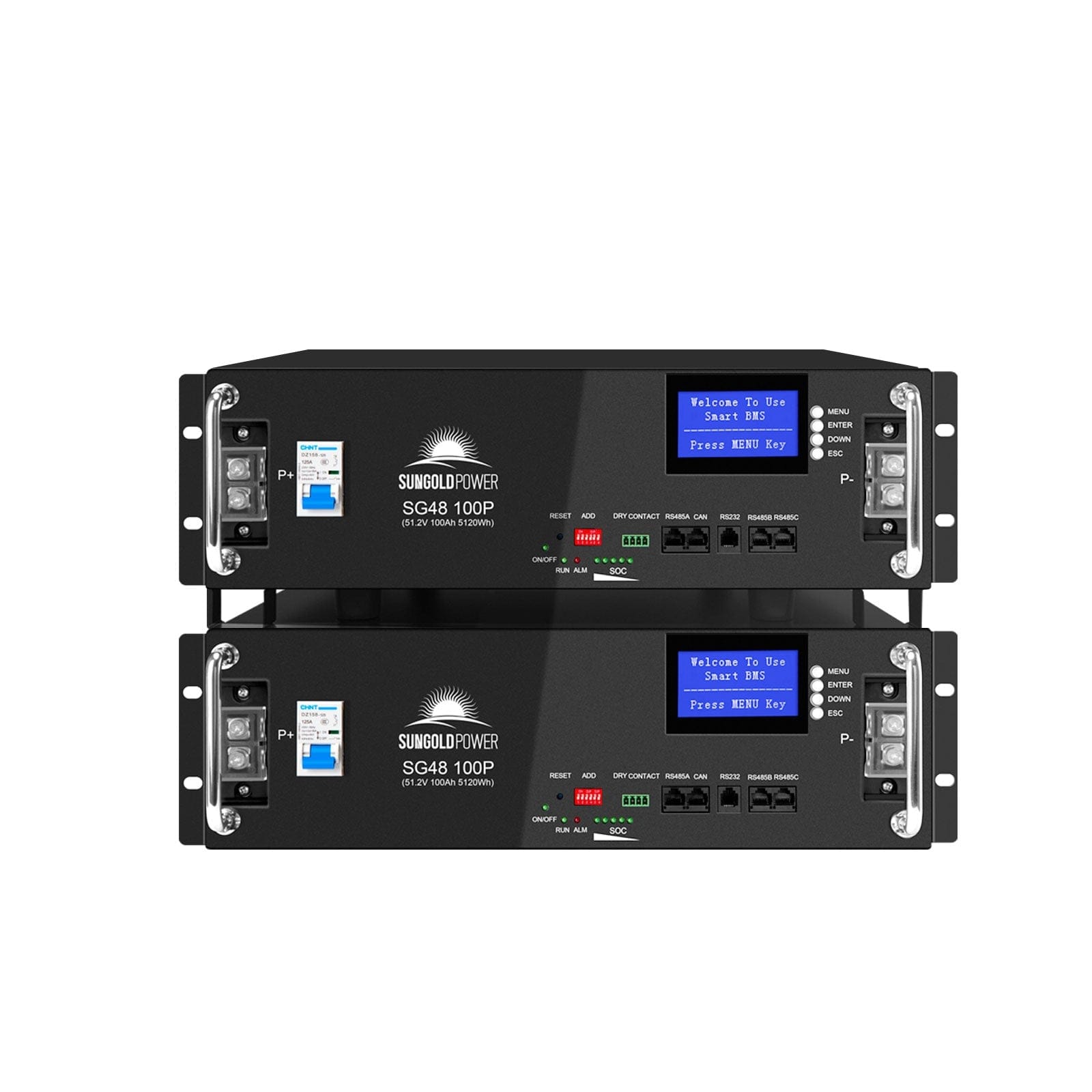 Sungold Power | 2 X 48V 100Ah Server Rack LiFePO4 Lithium Battery | SG48100P Server Rack Batteries SunGoldPower