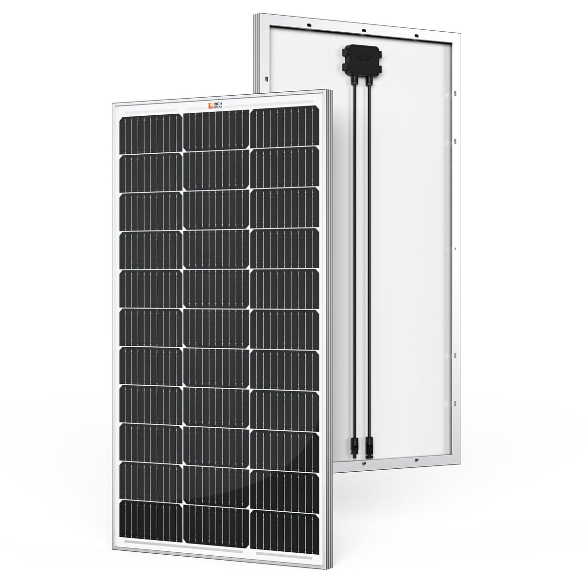 RICH SOLAR MEGA 100 | 100 Watt Solar Panel | Premier 12V Off-Grid Solar Panel for Vans, Campers, Boats | 25-Year Output Warranty | UL Certified Rigid Solar Panels RICH SOLAR