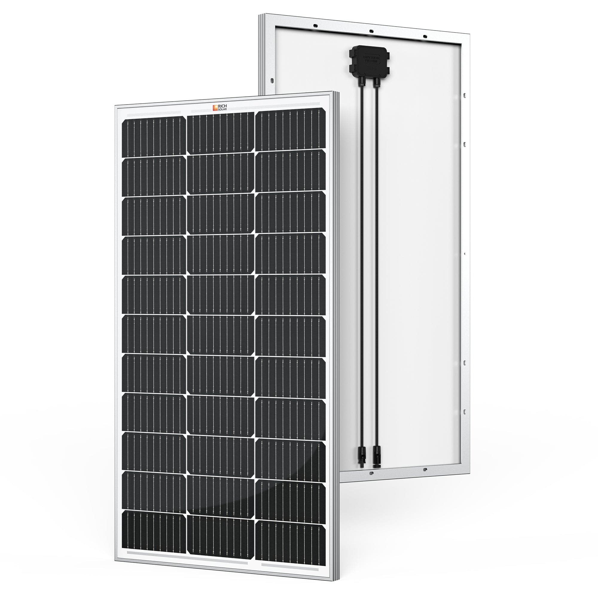 RICH SOLAR MEGA 100 | 100 Watt Solar Panel | Premier 12V Off-Grid Solar Panel for Vans, Campers, Boats | 25-Year Output Warranty | UL Certified Rigid Solar Panels RICH SOLAR