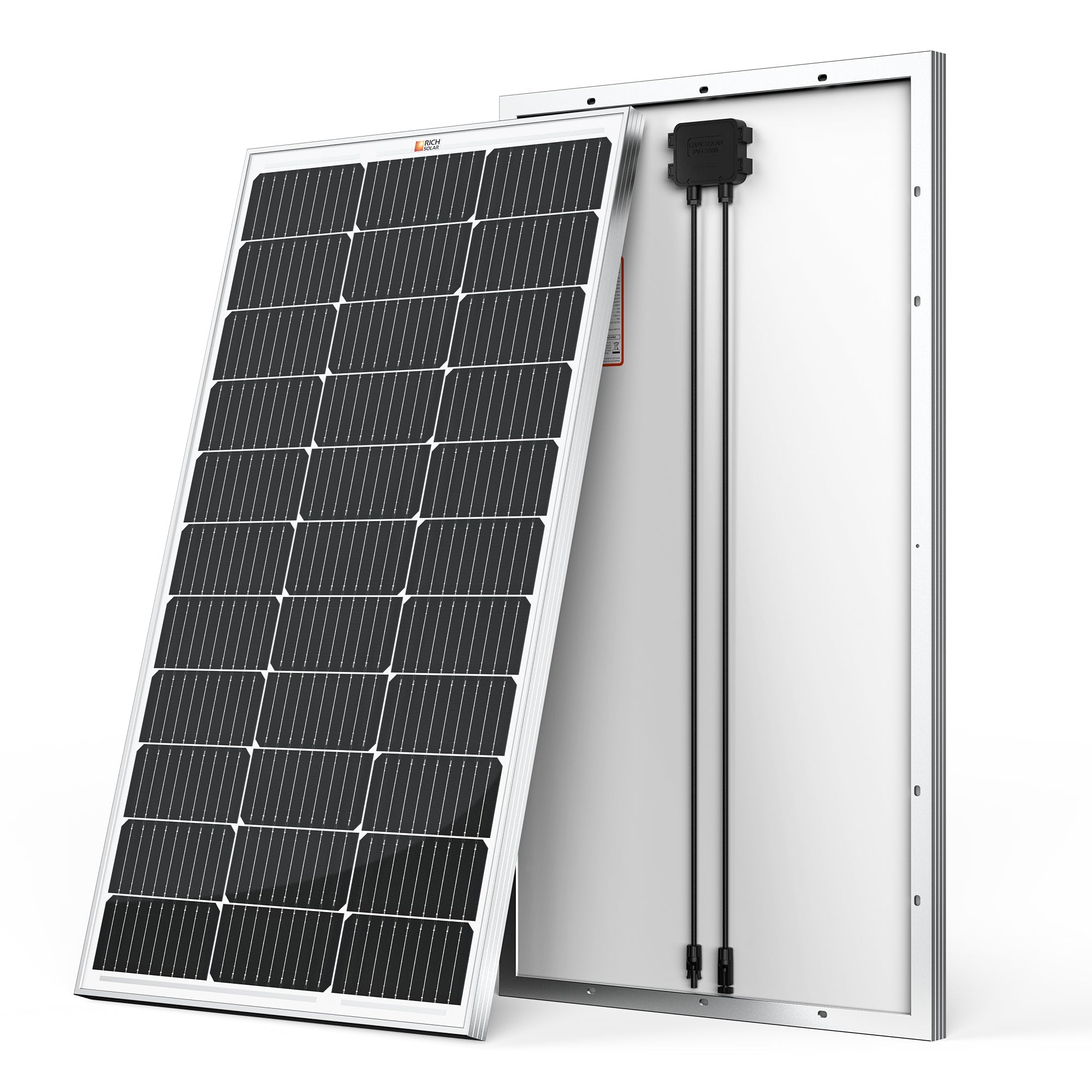 RICH SOLAR | MEGA 100 | 100 Watt Solar Panel | Premier 12V Off-Grid Solar Panel for Vans, Campers, Boats | 25-Year Output Warranty | UL Certified Rigid Solar Panels Rich Solar