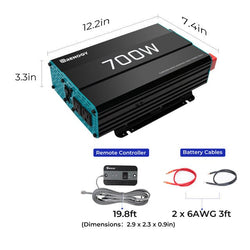 Renogy 700W 12V Pure Sine Wave Inverter Inverters Renogy