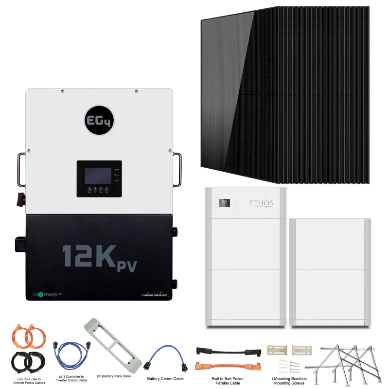 EG4 12kPV ETHOS Kit Hybrid Power System with Stackable Storage & Solar Options