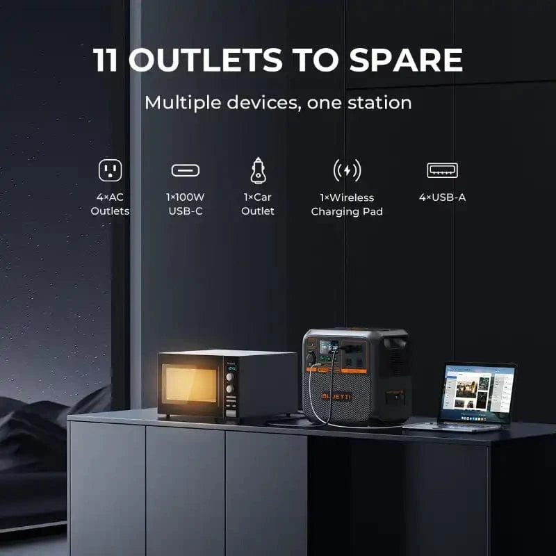 BLUETTI AC180P Solar Portable Power Station | 1,800W with 1,440Wh Capacity Solar Generators Bluetti