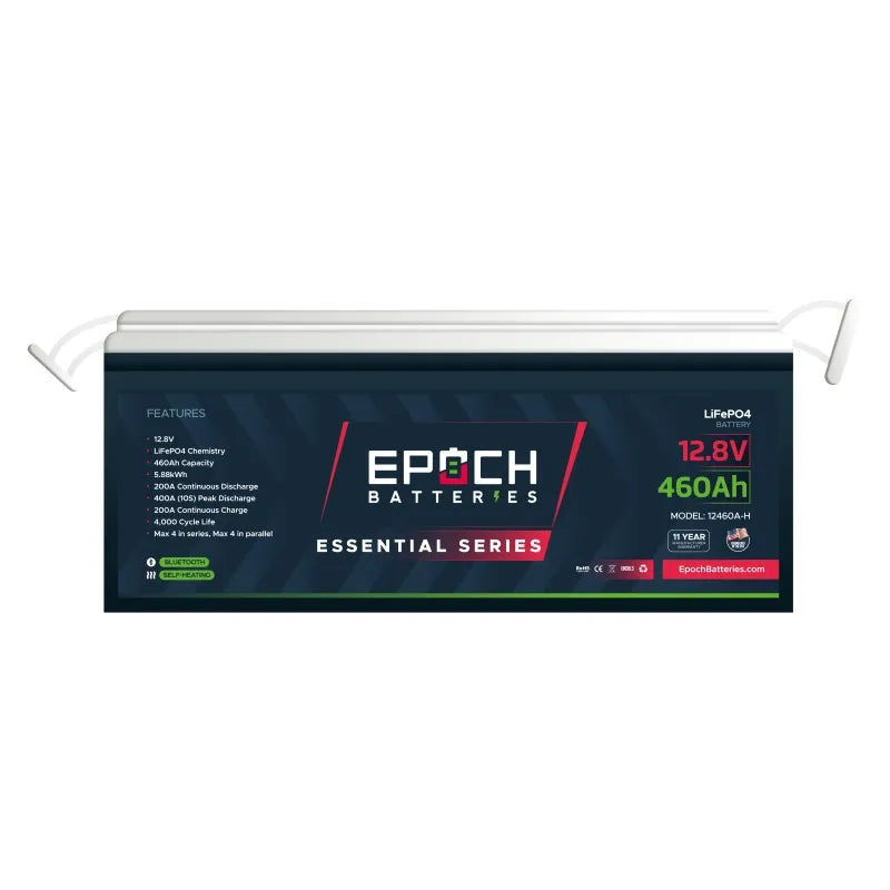 Epoch 12V 460Ah Essential Series - Bluetooth & Heated LiFePO4 Battery