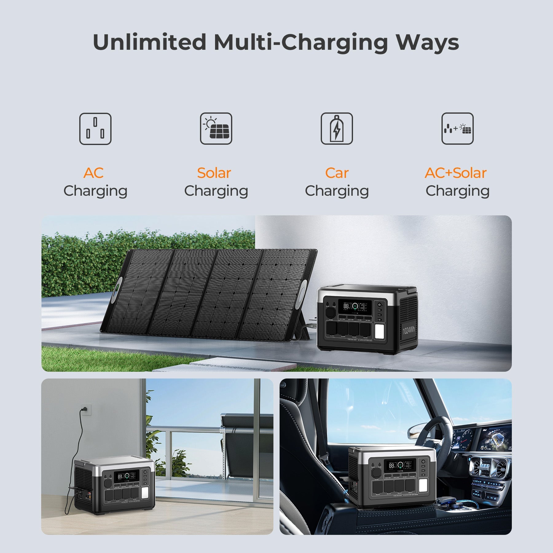 OUKITEL P1000 PLUS Portable Power Station 1800W/1024Wh