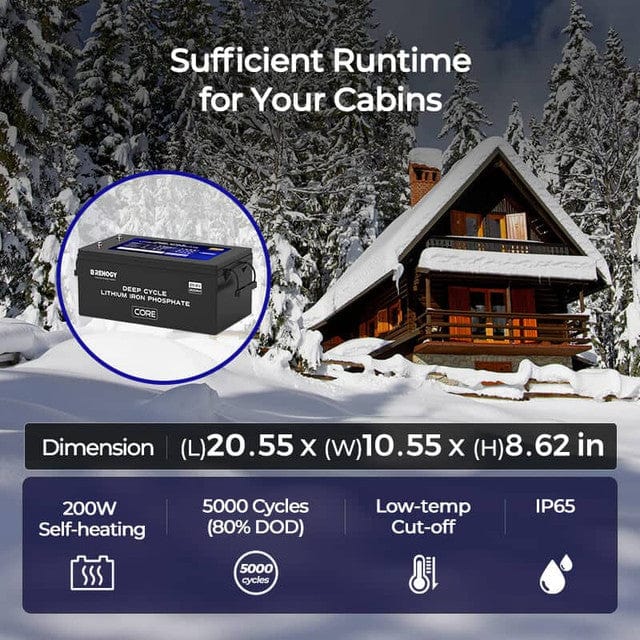 Renogy 24V 200Ah Core Series Deep Cycle Lithium Iron Phosphate Battery Batteries Renogy