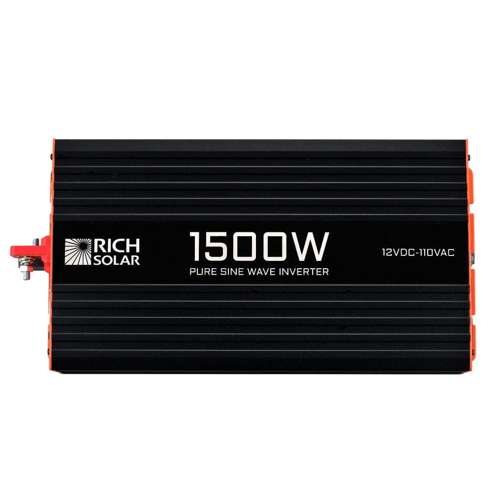 RICH SOLAR NOVA PURE 1.5K | 1500 (1.5kW) Watt 12 Volt Industrial Pure Sine Wave Inverter | Powerful 1500W 12V Off-Grid Inverter for RVs, Trailers, Campers, Vans, Trucks, Overlanders, Boats | Top Rated Off-Grid Inverters RICH SOLAR