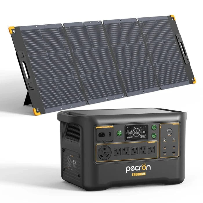 Pecron F3000 solar generator with portable solar panel