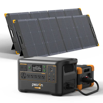 PECRON F3000LFP Solar Generator 3600W 3072Wh F3000LFP+2*PV300 / Without Cart