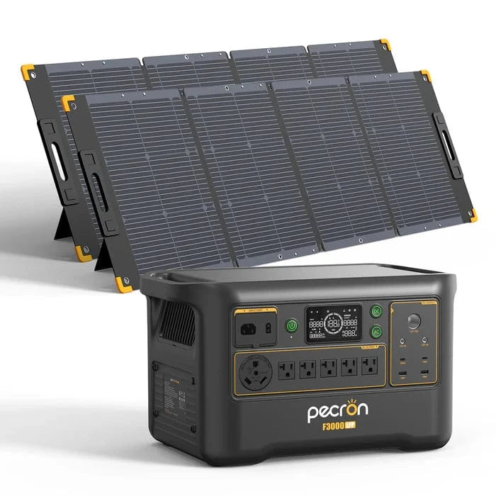 Portable solar generator with panels