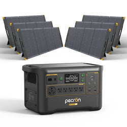 Pecron F2000 Portable Power Station with Solar Panels