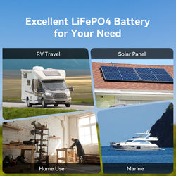 PECRON WB12200 Lithium 12V 200Ah Deep Cycle LiFePO4 Battery