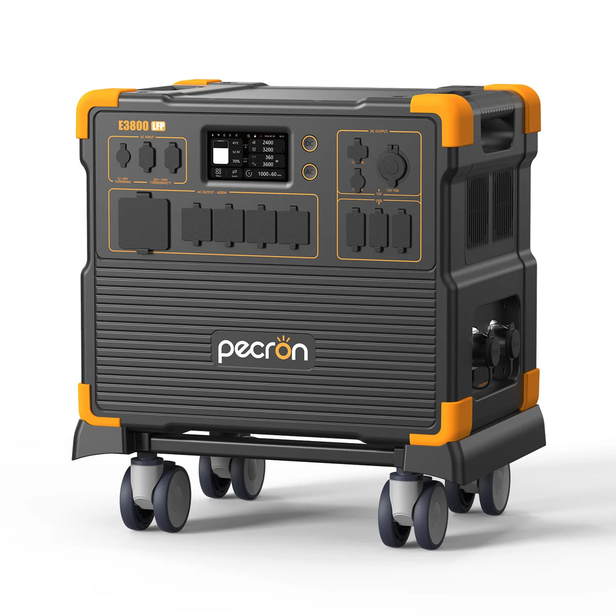 PECRON E3800LFP Portable Power Station 4200W 3840Wh + FREE 30A AC Cable & Free Cart (Until Supplies Last)