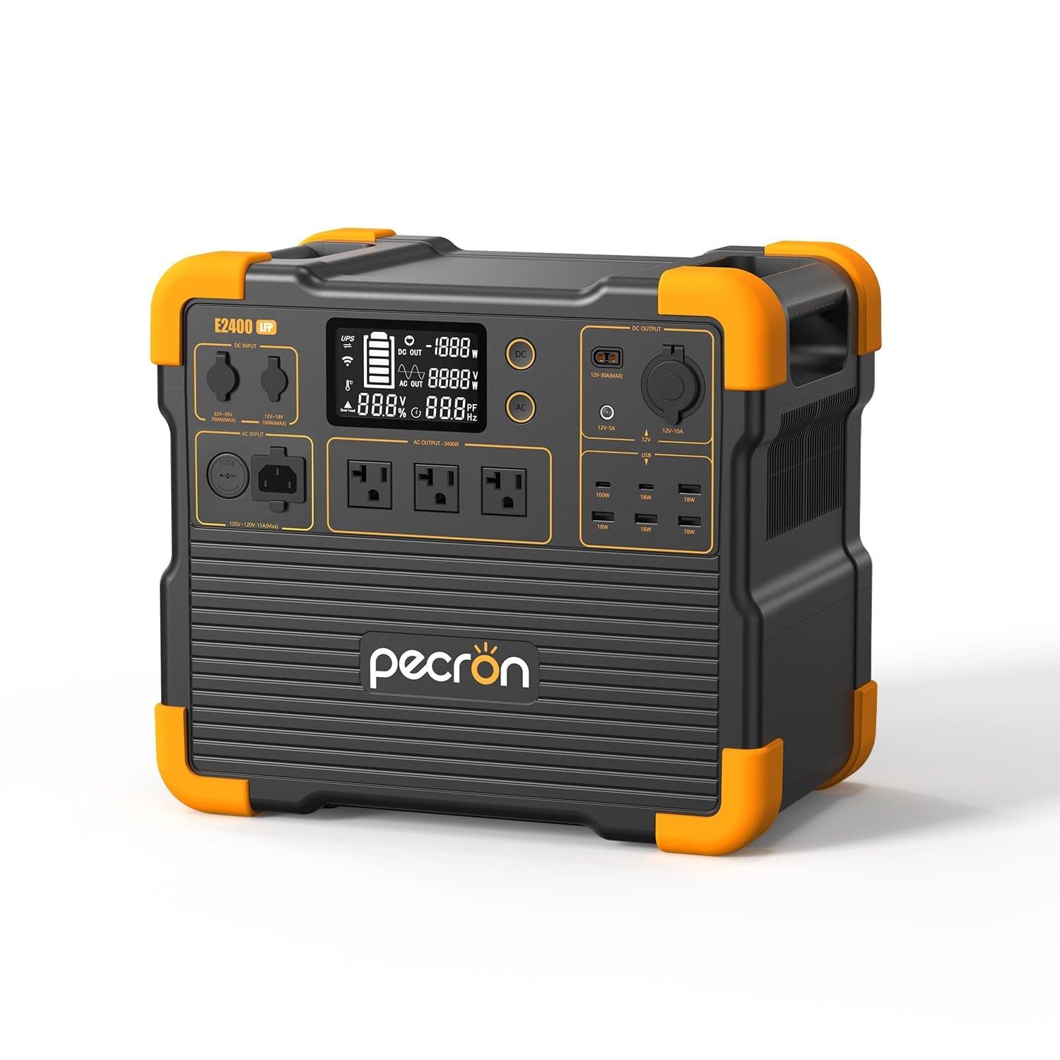 PECRON E2400LFP Portable Power Station 2400W 2048Wh Solar Generators PECRON