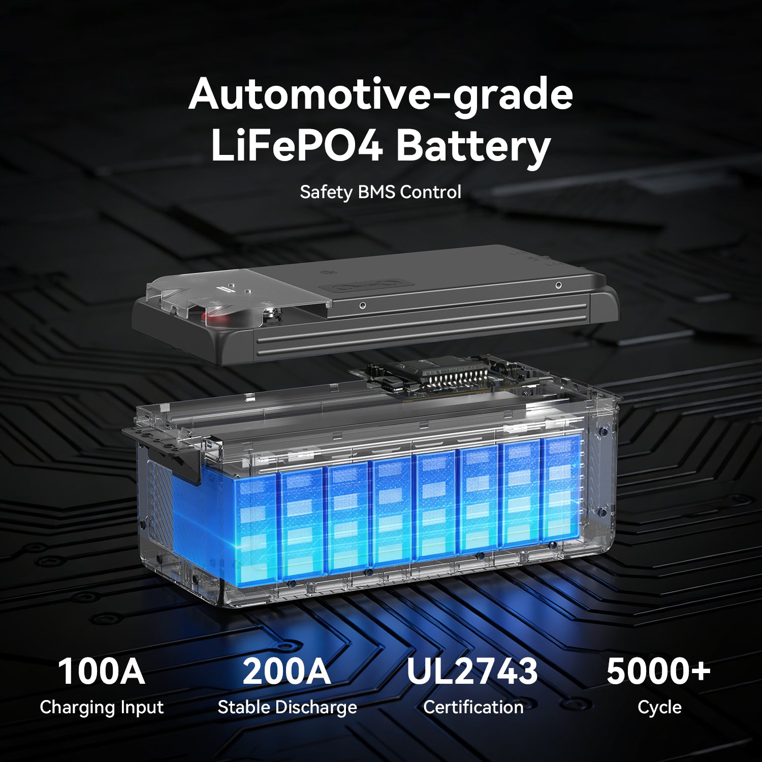 PECRON WB12200 Lithium 12V 200Ah Deep Cycle LiFePO4 Battery