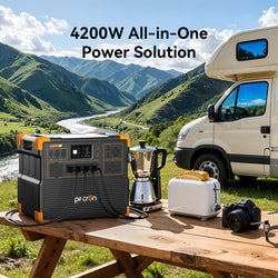 PECRON E3800LFP Portable Power Station 4200W 3840Wh + FREE 30A AC Cable & Free Cart (Until Supplies Last)