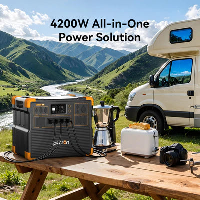 PECRON E3800LFP Portable Power Station 4200W 3840Wh + FREE 30A AC Cable & Free Cart (Until Supplies Last)