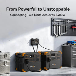 PECRON E3800LFP Portable Power Station 4200W 3840Wh + FREE 30A AC Cable & Free Cart (Until Supplies Last)
