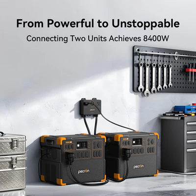 PECRON E3800LFP Portable Power Station 4200W 3840Wh + FREE 30A AC Cable & Free Cart (Until Supplies Last)