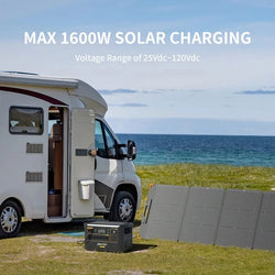 RV solar charging system with 1600W capacity