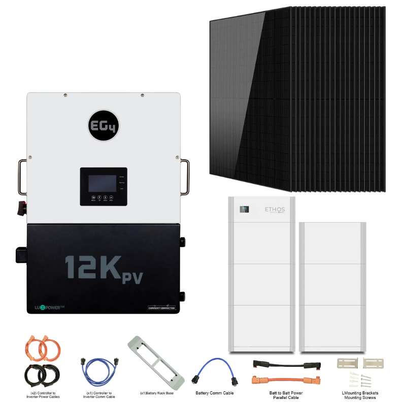 EG4 12kPV ETHOS Kit Hybrid Power System with Stackable Storage & Solar Options
