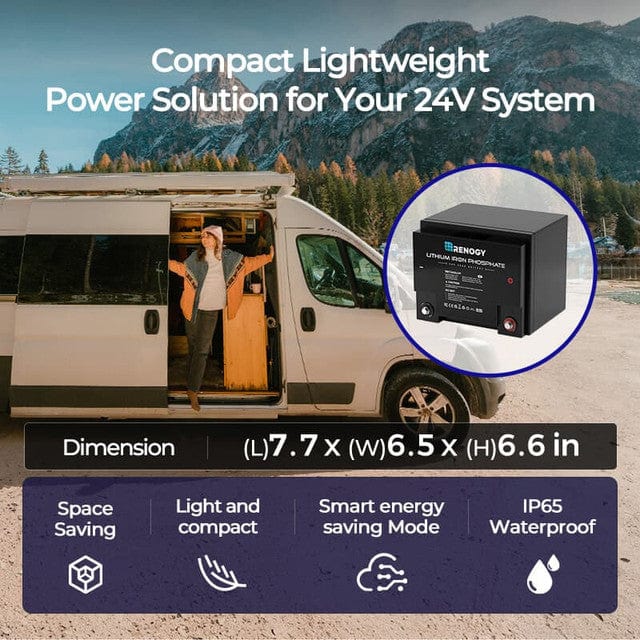 Renogy 24V 25Ah Lithium Iron Phosphate Battery Batteries Renogy