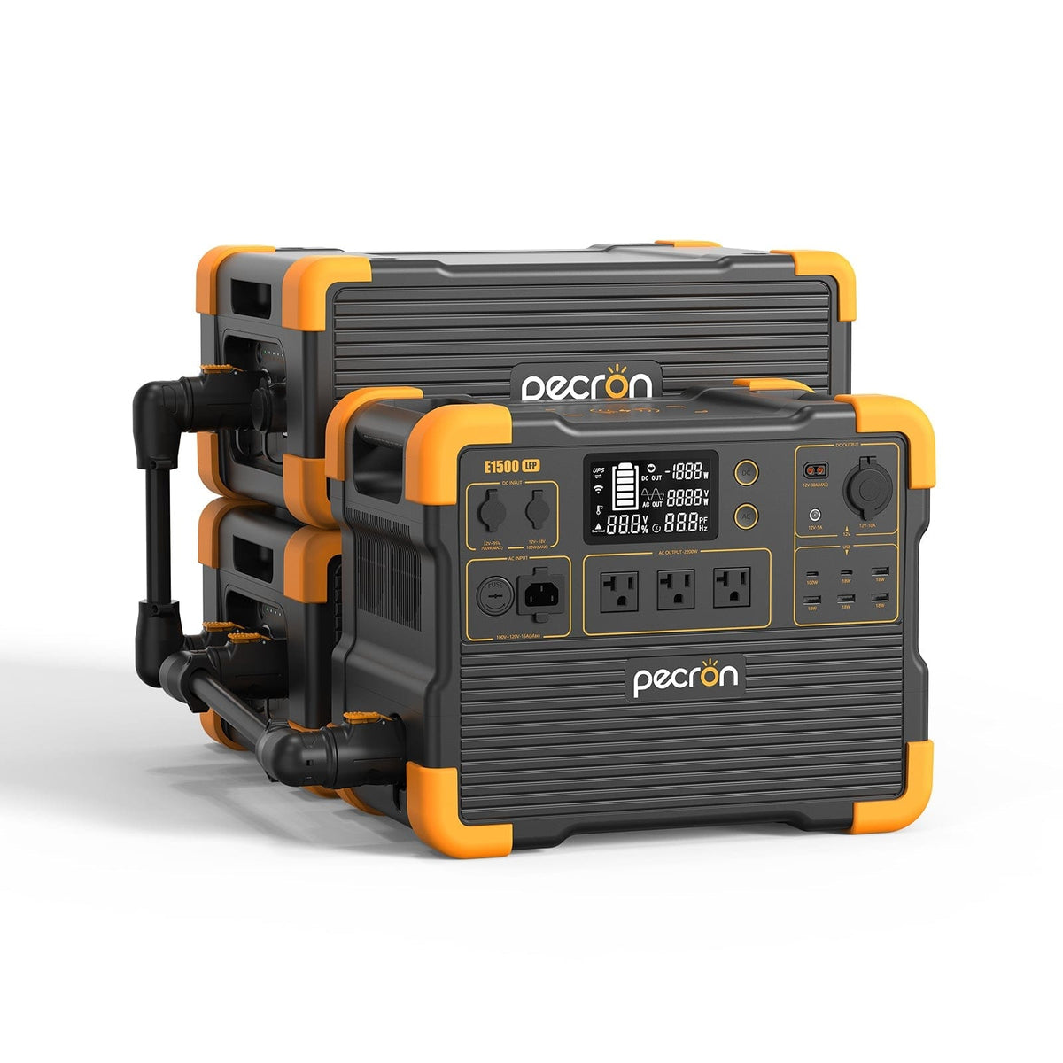 PECRON E1500LFP Expandable Portable Power Station 2200W 1536Wh Solar Generators PECRON