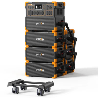 PECRON E3800LFP Portable Power Station 4200W 3840Wh with Free Cart
