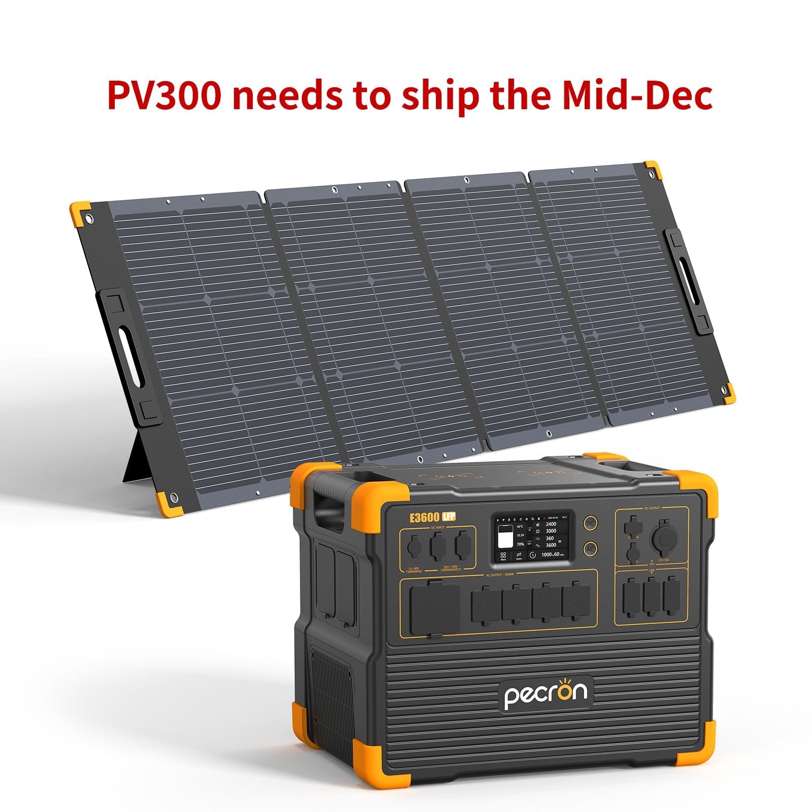 Pecron E3600LFP Solar Generator Kit 3600W - Pre-Order Now