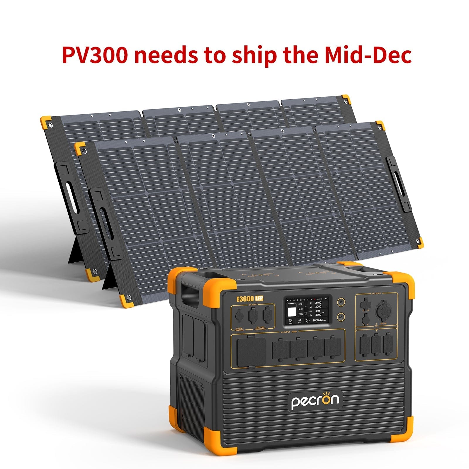 Pecron E3600LFP Solar Generator Kit 3600W - Pre-Order Now
