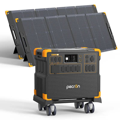 PECRON E3800LFP Portable Power Station 4200W 3840Wh with Free Cart