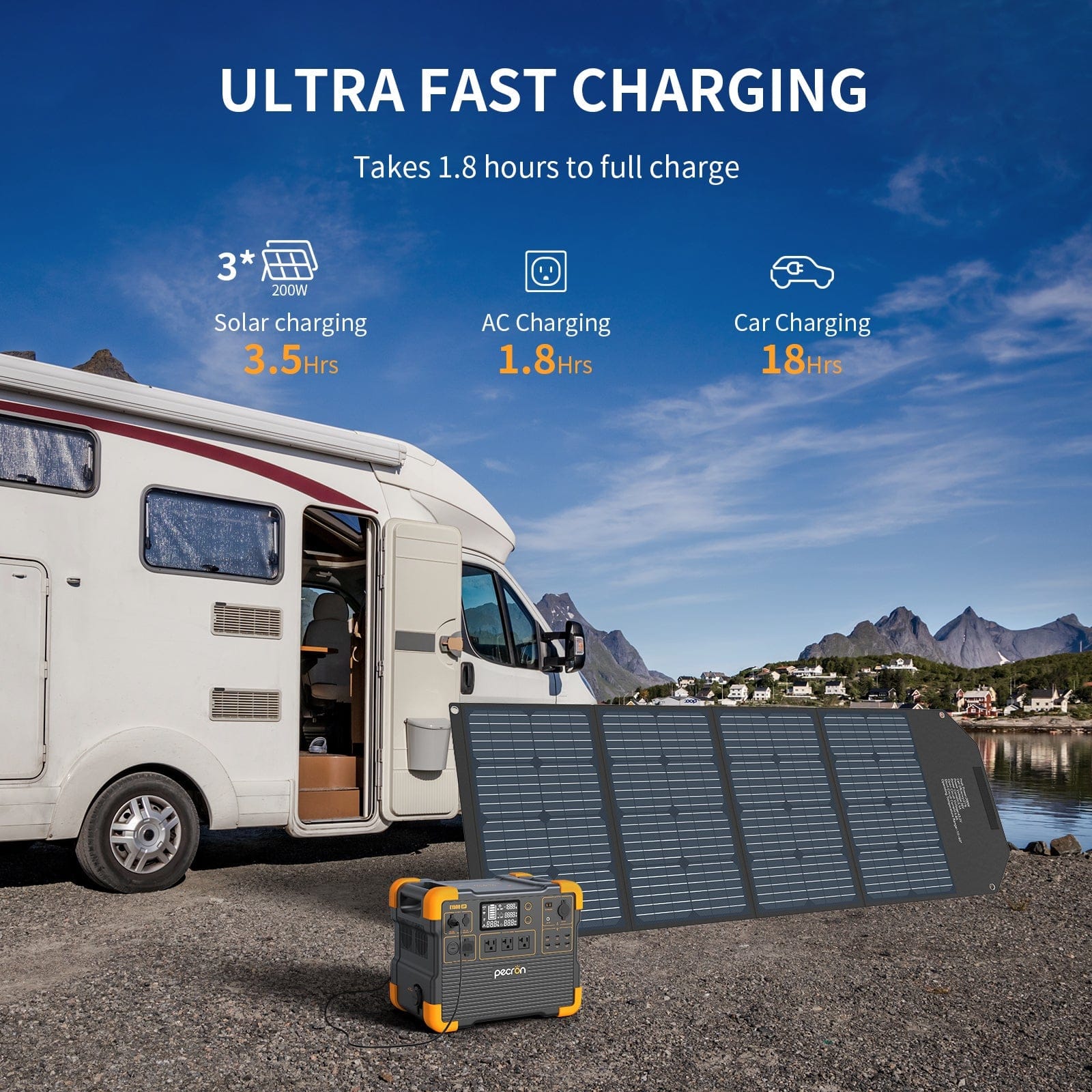 PECRON E1500LFP Solar Generator Kit Solar Generators PECRON