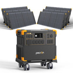PECRON E3800LFP Portable Power Station 4200W 3840Wh + FREE 30A AC Cable & Free Cart (Until Supplies Last)
