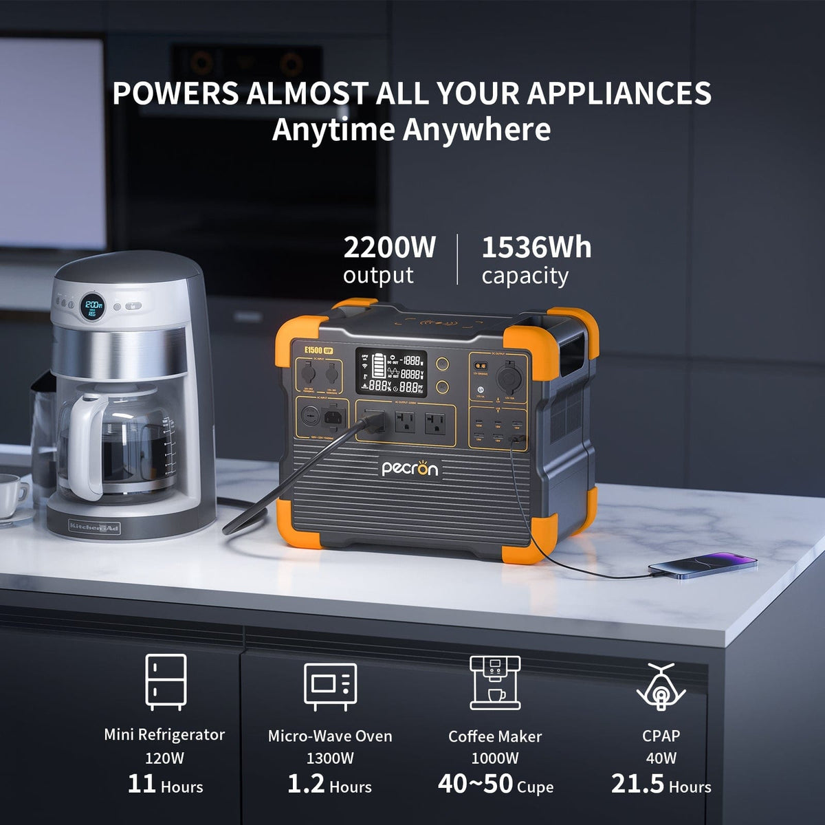 PECRON E1500LFP Solar Generator Kit Solar Generators PECRON