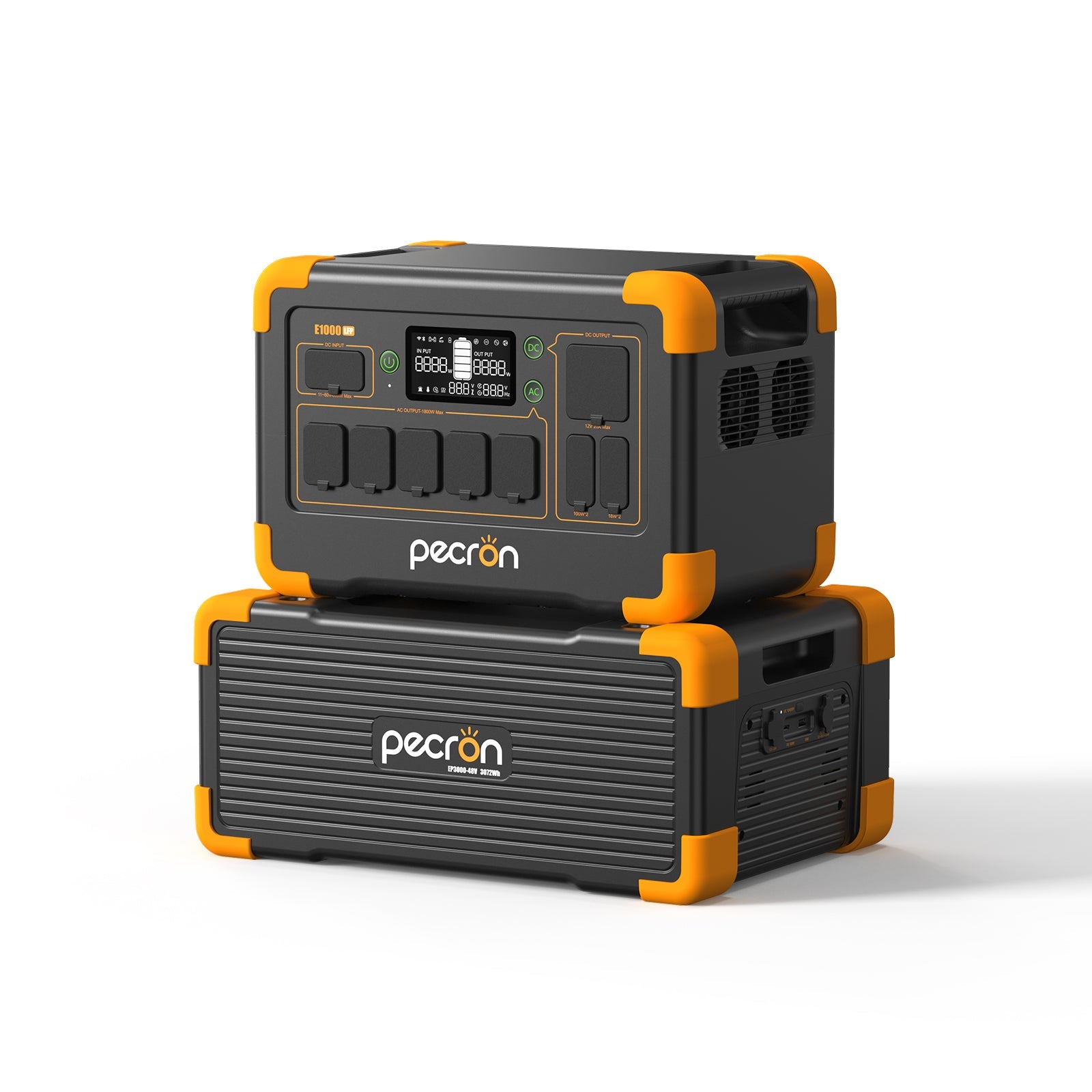 PECRON E1000LFP Portable Power Station 1800W 1024Wh Solar Generator & Portable Power Station PECRON E1000LFP+EP3000-48V