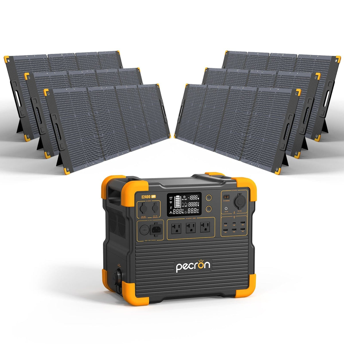 PECRON E2400LFP Portable Power Station 2400W 2048Wh Solar Generators PECRON