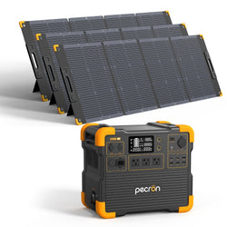 PECRON E2400LFP Portable Power Station 2400W 2048Wh Solar Generators PECRON E2400LFP-3*200W Solar Panel