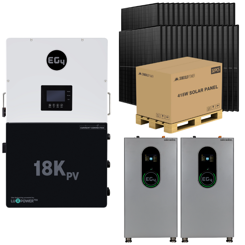 EG4 18kPV High-Capacity Hybrid Power Kit – 12kW Inverter with Flexible Battery & Solar Options
