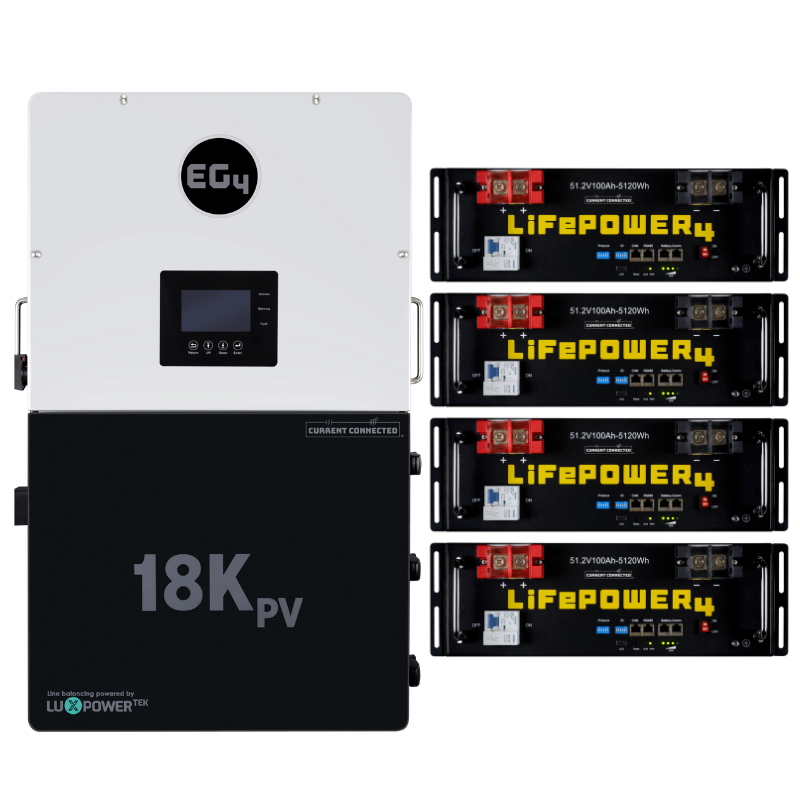 EG4 18kPV High-Capacity Hybrid Power Kit – 12kW Inverter with Flexible Battery & Solar Options