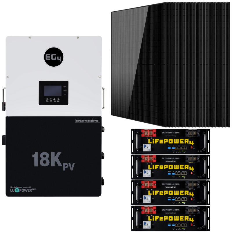 EG4 18kPV High-Capacity Hybrid Power Kit – 12kW Inverter with Flexible Battery & Solar Options