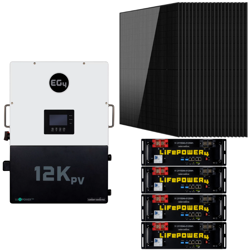 EG4 12kPV Modular Hybrid Power Kit – Flexible Battery & Solar Configurations