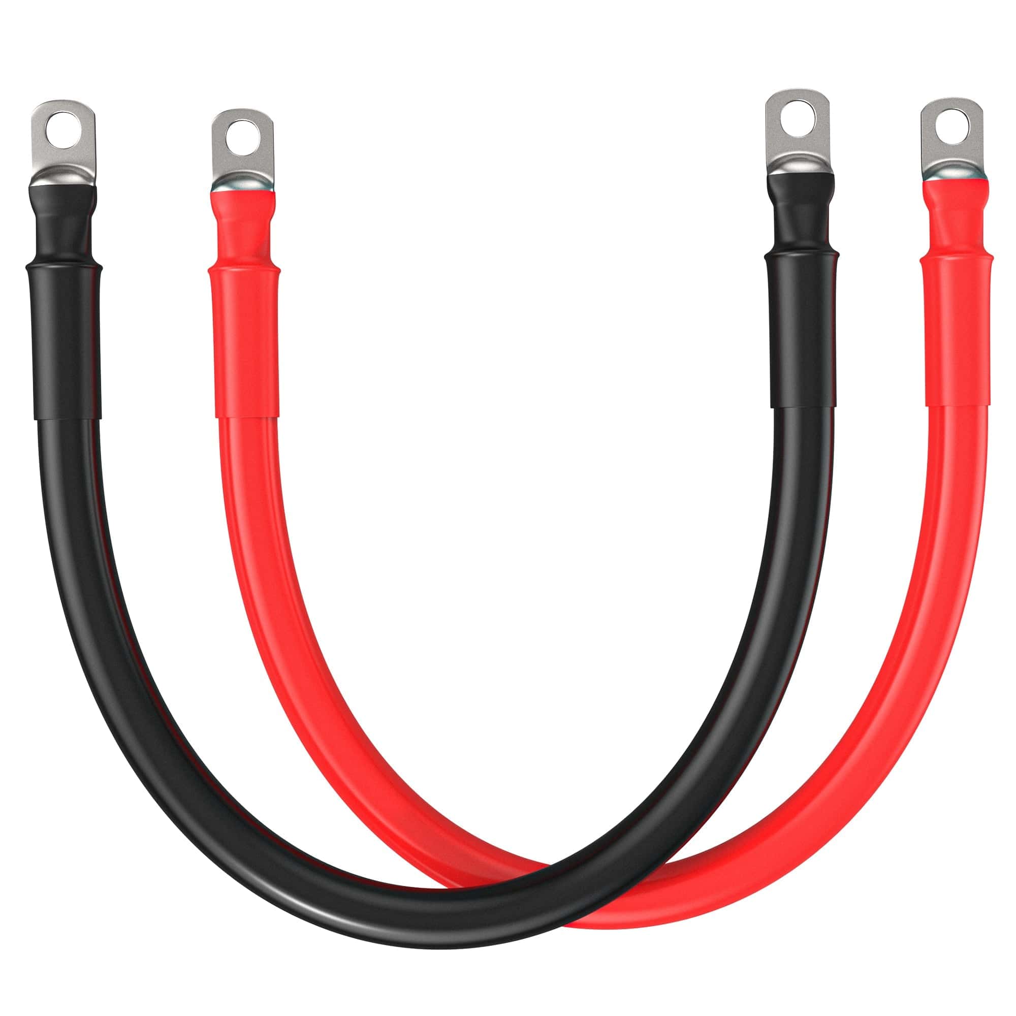 RICH SOLAR 6 Gauge 5/16” Battery Cables | Pair of 6AWG Red and Black Pure Copper Inverter Battery Cables with 5/16” Lugs | Choose Cable Length: 1ft, 1.5ft, 2ft, 3ft, 4ft, 5ft, 6ft, 8ft, 10ft, Wiring Cable RICH SOLAR 1 Feet Red & Black (Set) 5/16" Both Ends